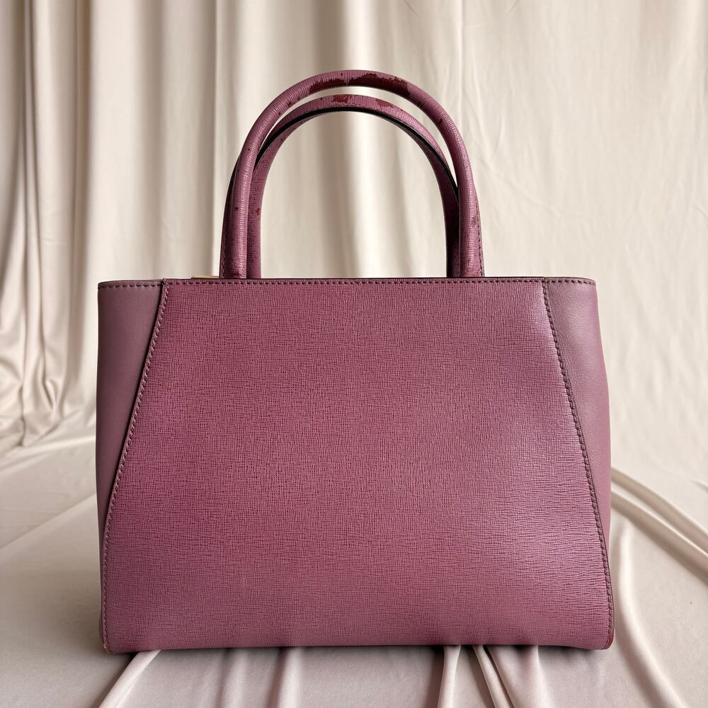 Fendi 2Jours Tote - Lilac/Old Rose Vitello Elite Leather - Picture 9 of 16